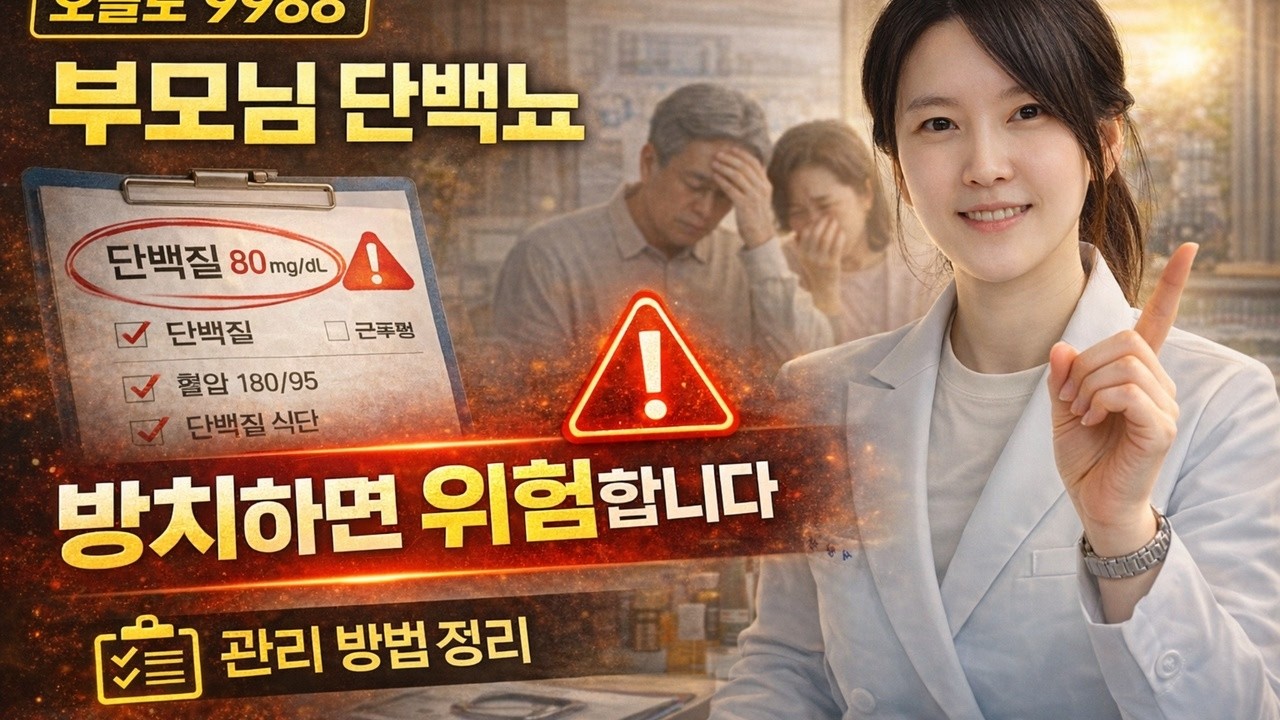 부모님이 단백뇨를 진단받으셨다면 이렇게 관리하세요
