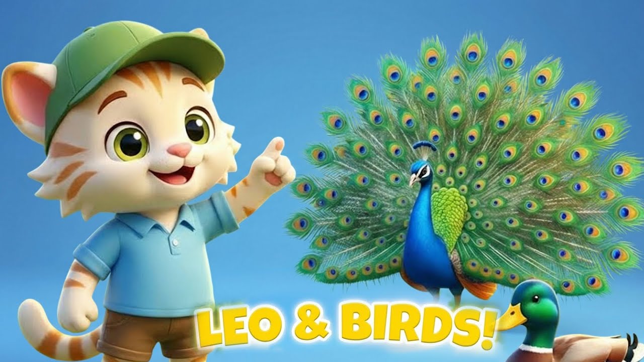 Leo Learns About Birds 🐦 @p4poems | Bird Names for Kids | Fun Learning with Leo 🦁