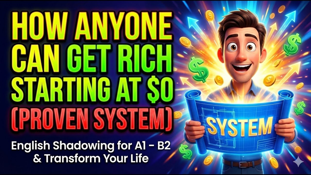 How Anyone Can Get Rich Starting at $0 Proven System || English Shadowing for A1 – B2