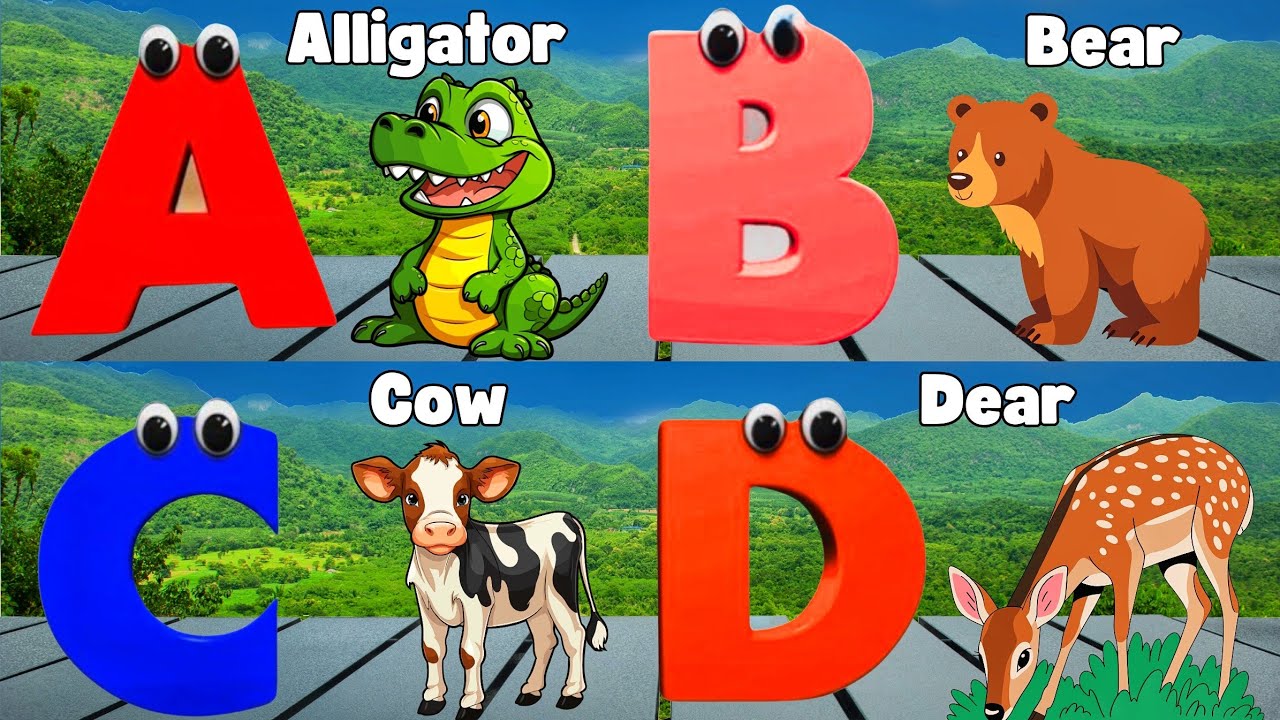 Phonics Animals Song | Learn ABC Alphabet with Animals for Kids | A For Alligator 
