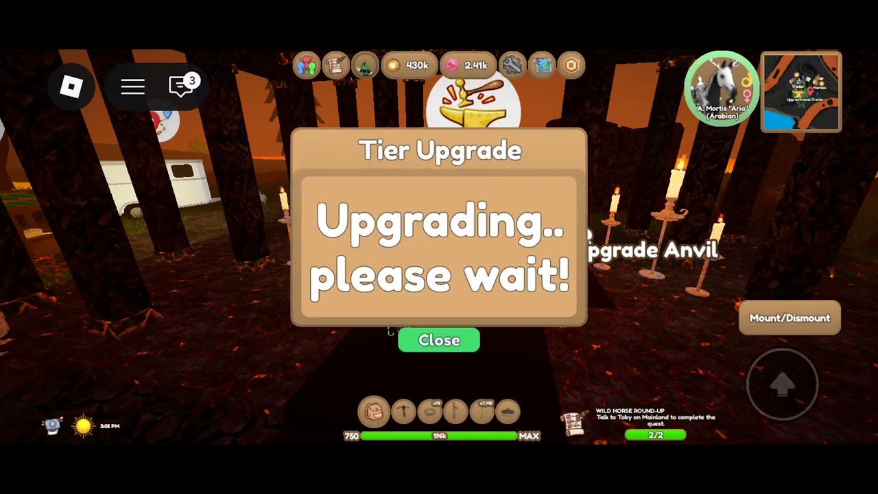 Upgrading from Stone to Prismatic tier using the Anvil Wild Horse Islands