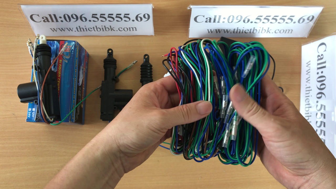 Cách đấu dây chuột cửa ô tô với Bộ điều khiển khóa cửa ô tô Bloqueo HN 24V