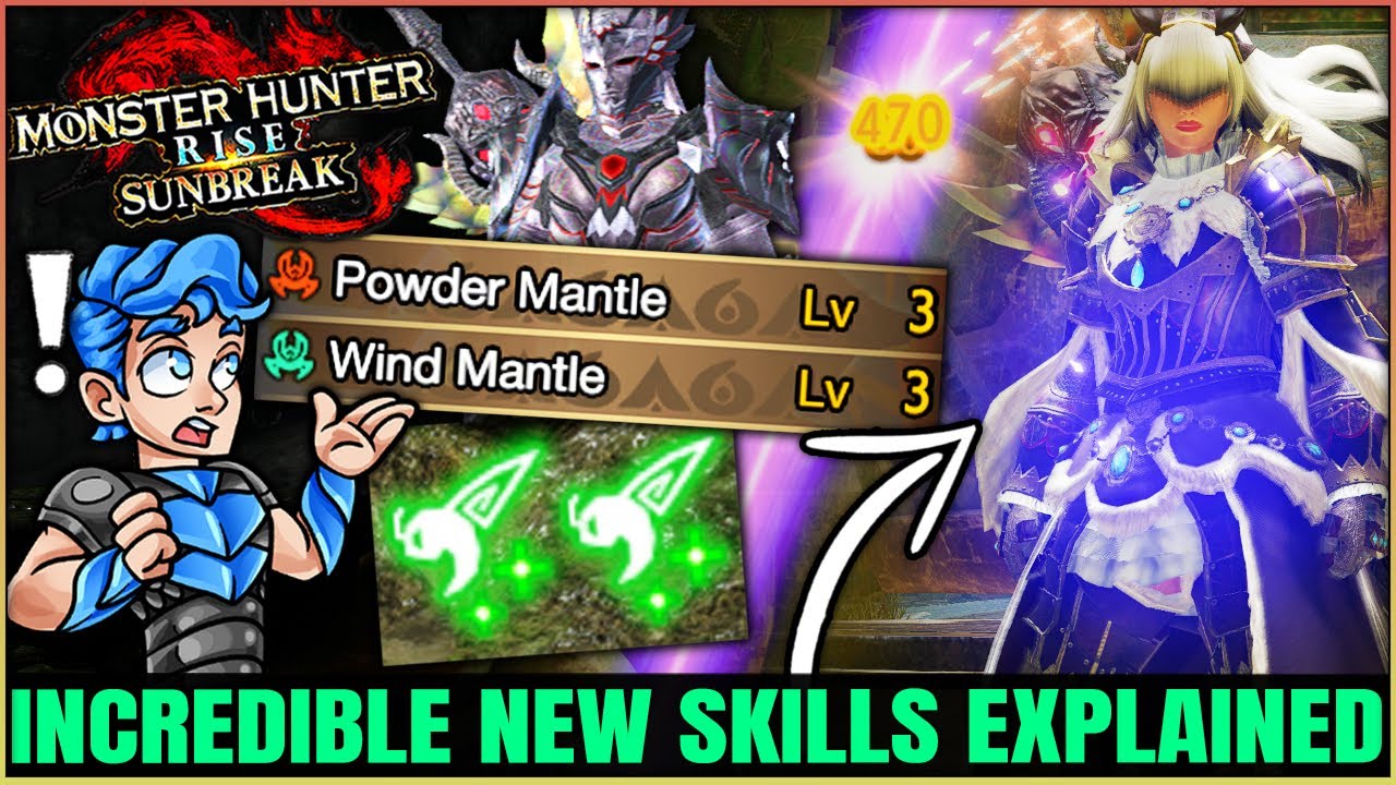The Most POWERFUL New Armor Skills - Powder & Wind Mantle Breakdown - Monster Hunter Rise Sunbreak!