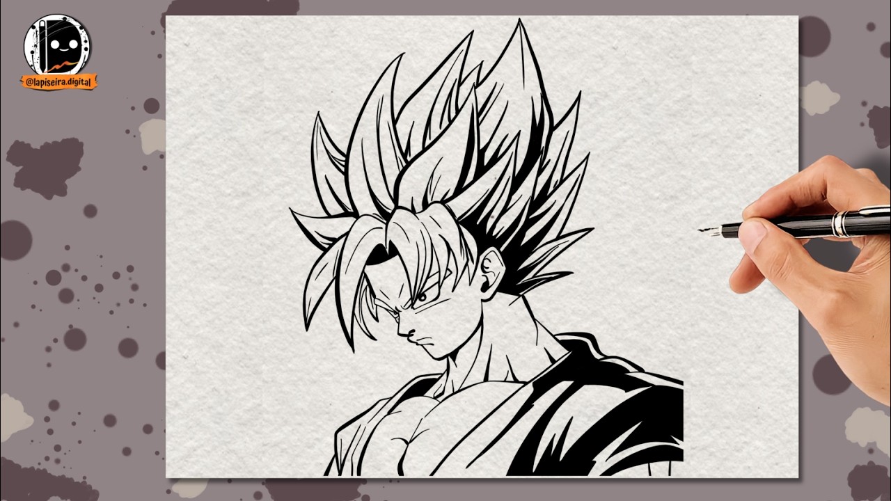 Como desenhar goku super saiyajin  passo a passo