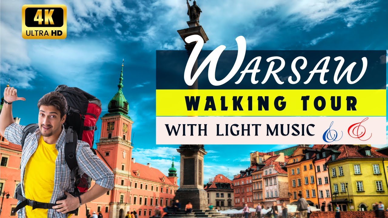 Walking Tour in Warsaw, Poland in a Sunny Day | Warsaw Old Town