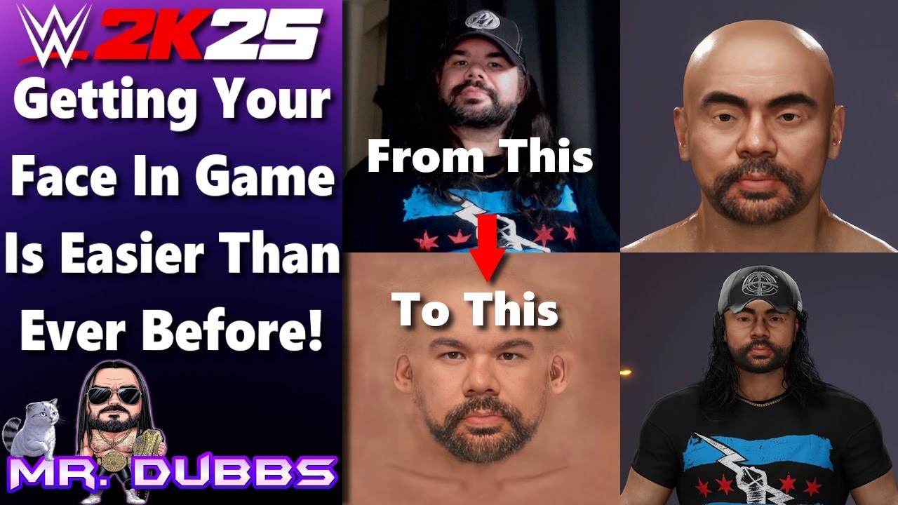 WWE2k25 | Урок по текстуре лица. Добавьте своё лицо в игру за 5 минут!