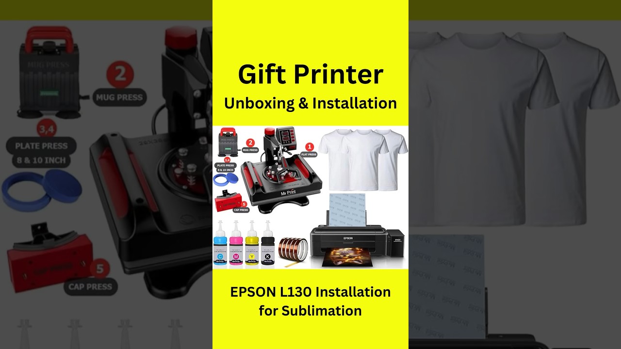 Sublimation Printer Unboxing & Installation | Step by Step Setup Guide Telugu 