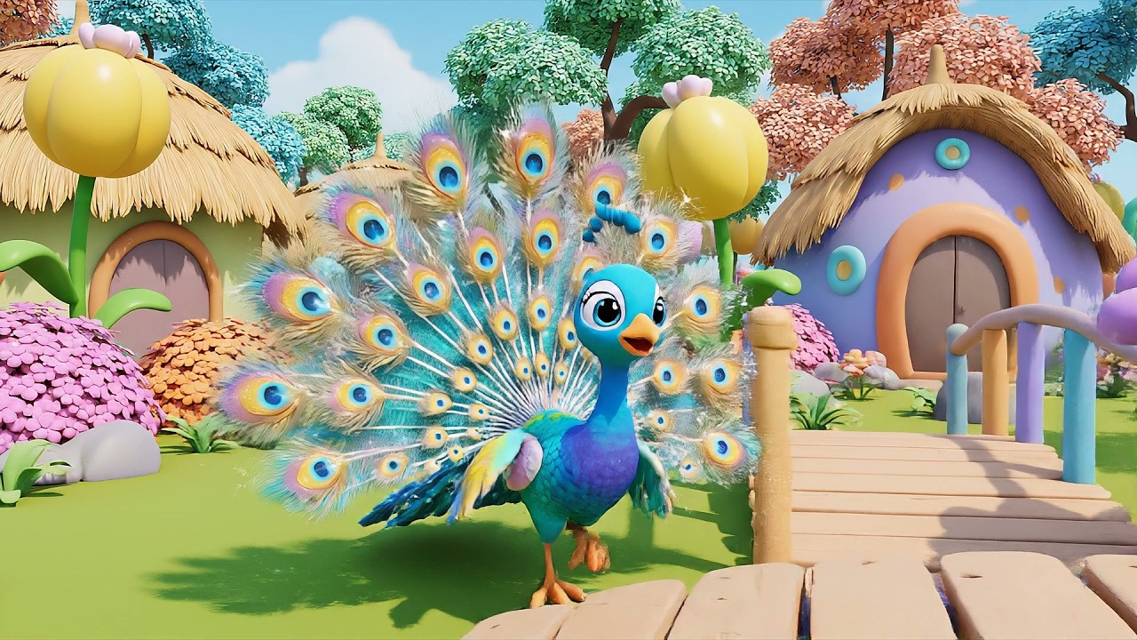 Pavo Real Bailando Tap Tap | Ritmo y Colores para Niños