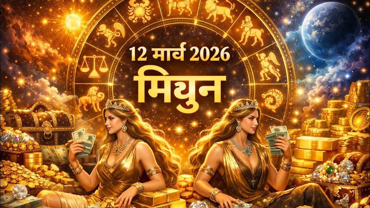 मिथुन राशिफल 12 मार्च 2026 | Mithun rashi 12 March 2026 | Aaj Mithun Rashifal | #GeminiHoroscope