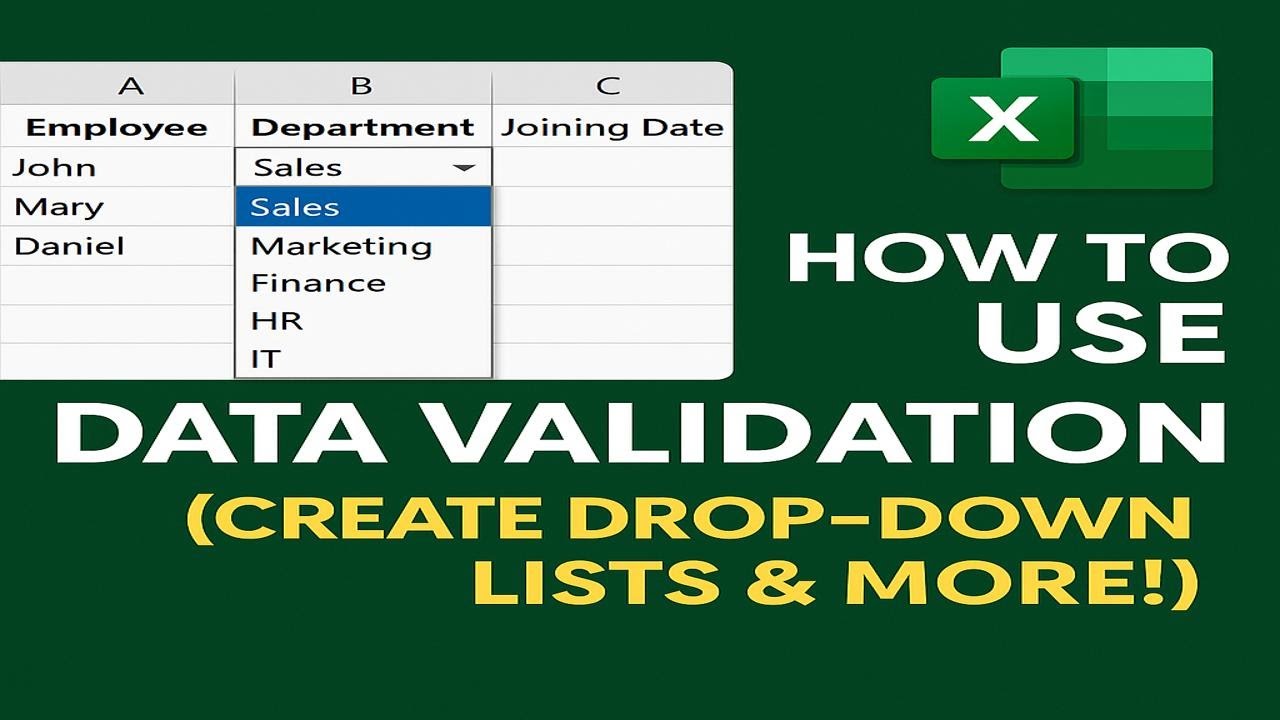 How to Use Data Validation in Excel (Create Drop-down Lists & More!)