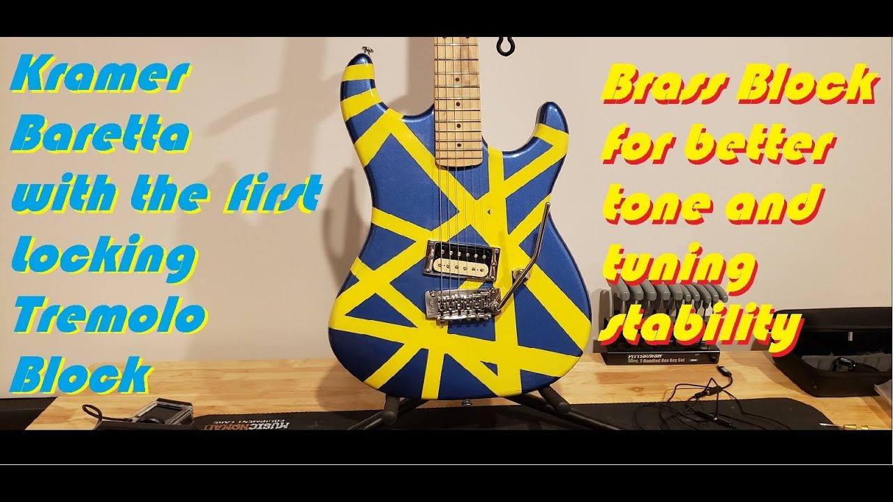 Kramer Baretta Special w/ Bridge String Locking Block for Tuning Stability with EVH inspired paint