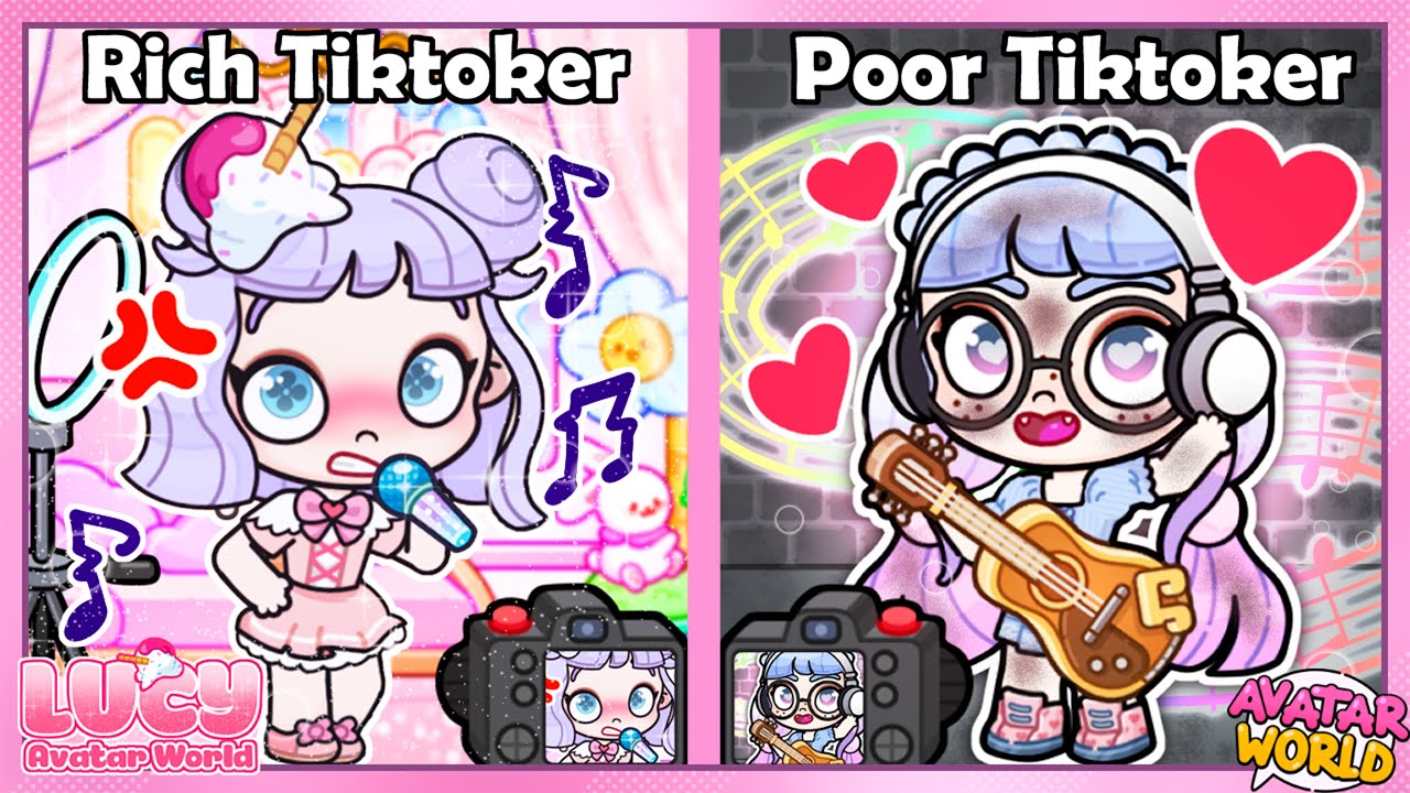RICH TIKTOKER vs POOR TIKTOKER: Who Became FAMOUS for REAL? 😱✨ | AVATAR WORLD STORIES