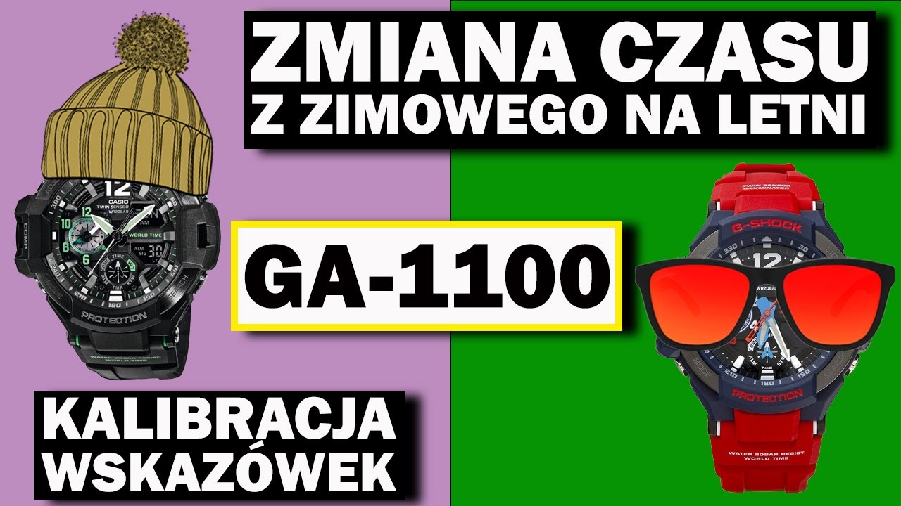 Jak zmienić czas zimowy na letni? jak synchronizować wskaz&oacute;wki w GA-1100?? DST ON/OFF