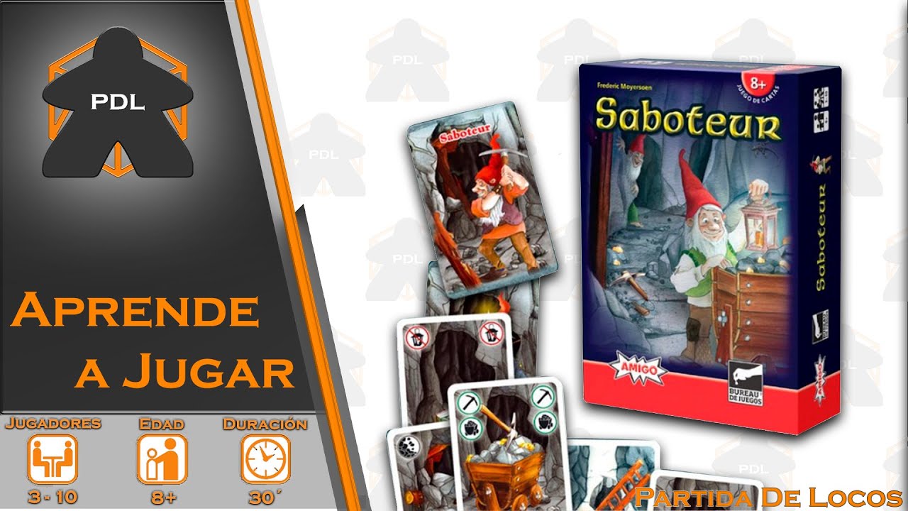 Saboteur ¿cómo se juega? | Buró | Amigo | Fréderic Moyersoen | Tutorial | Partida de Locos |