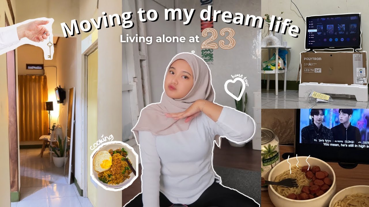 I MOVED!! living alone at 23🔑 house tour and decorate 💖