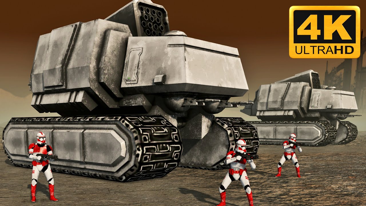 CLONE WARS CINEMATIC BATTLE! Clone Troopers vs Battle Droids - Men of War: Star Wars Mod (4K)