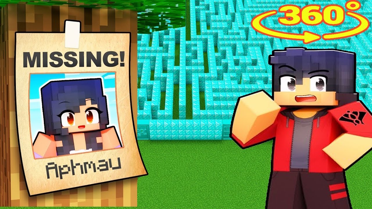 Aphmau Is MISSING In DIAMOND MAZE - Minecraft! 360°