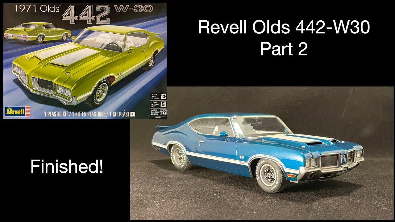 Building and review of the Revell 1971 Olds 442 W-30 1/25 scale plastic model kit Part 2