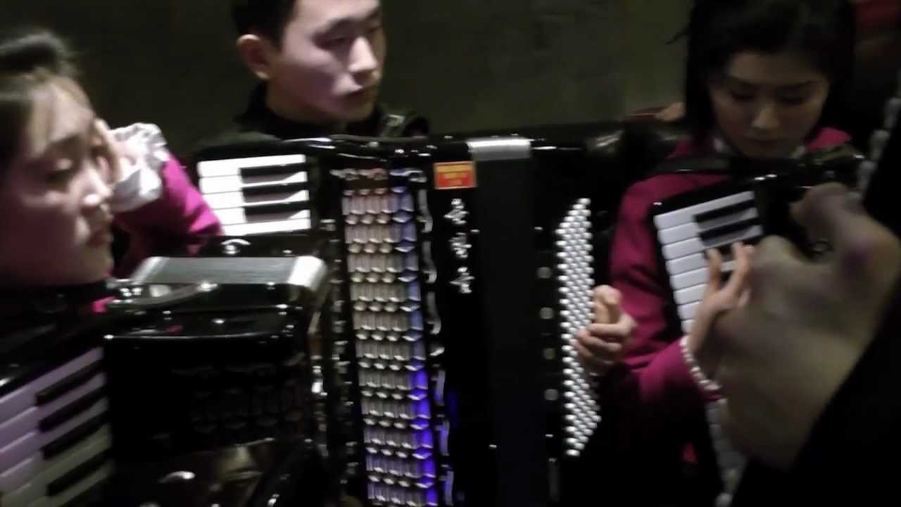 North Korean Accordeon Players in Kirkenes
