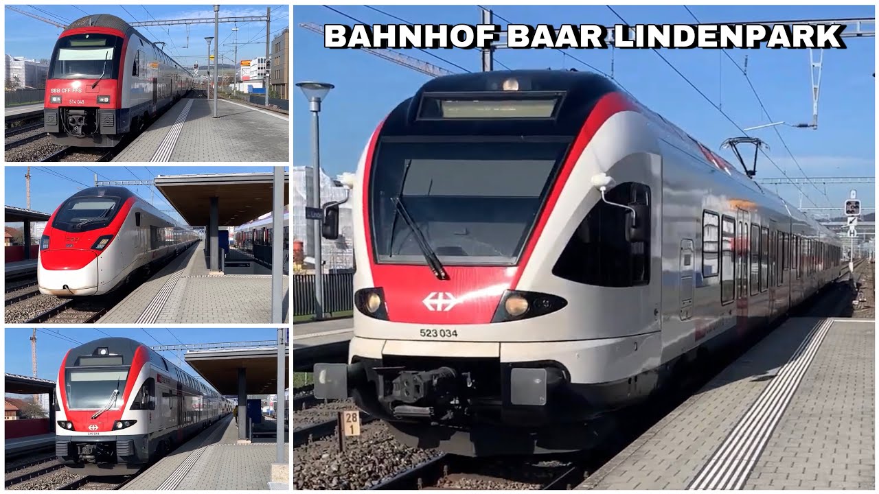 Züge beim Bahnhof Baar Lindenpark | Trains at Baar Lindenpark station (2023)