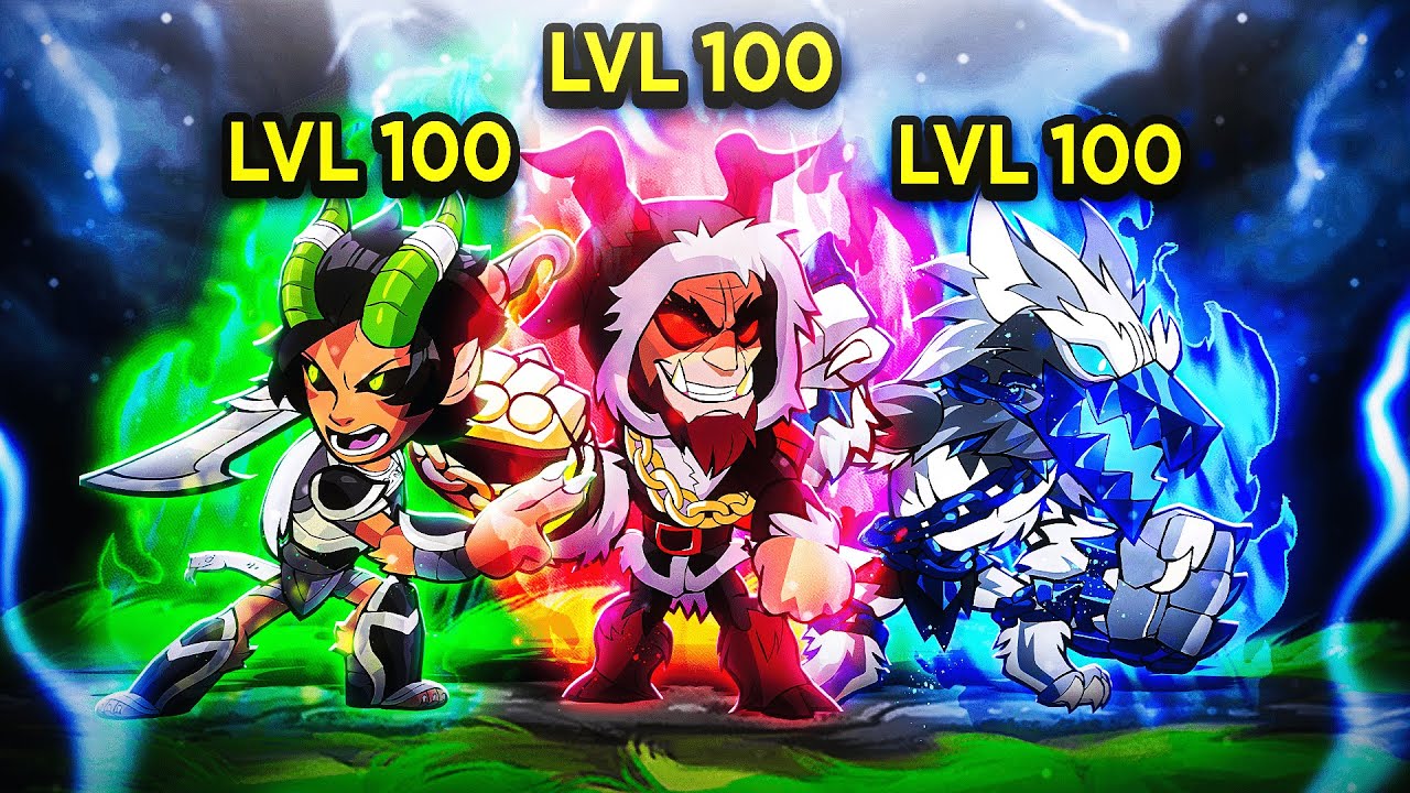 I Went GOD MODE with my LVL 100 Characters in Brawlhalla!