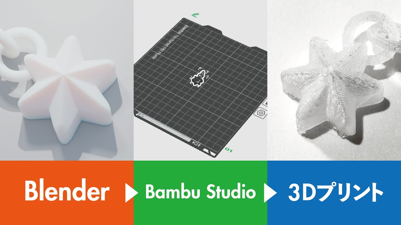 Blenderから3Dプリンター（Bambu Lab A1 mini）で印刷する流れ