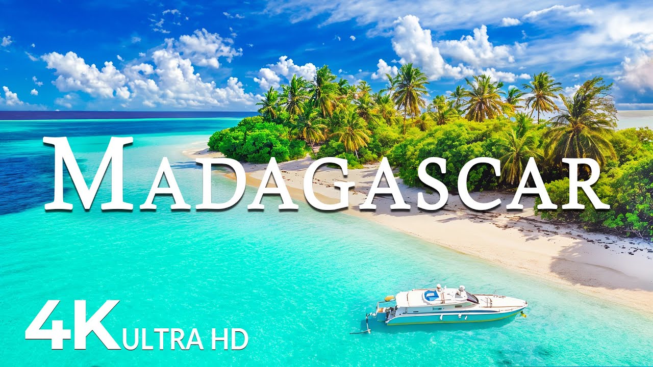 FLYING OVER MADAGASCAR (4K UHD) - Soothing Music Along With Beautiful Nature Video - 4K Video UHD
