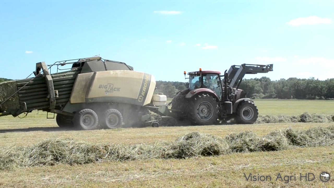 pressage foin 2017 CASE IH & KRONE BIG PACK