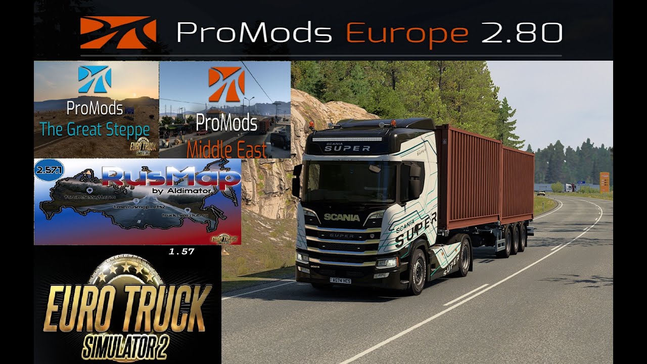 ETS2 1.57 Promods 2.80 Middle East and The Great Steppe With New Nordic Horizons DLC Part 17
