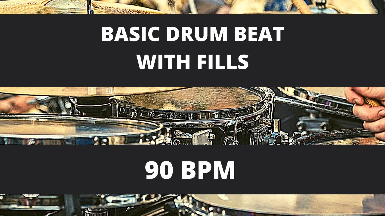 BASIC DRUM TRACK WITH FILLS 90 BPM