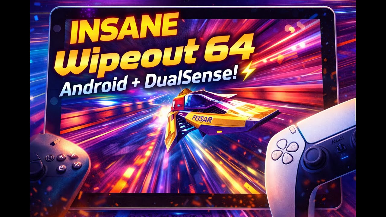 🚀 INSANE Wipeout 64 on ANDROID! Retro N64 Racing with DualSense 🤯 | RetroArch Gameplay