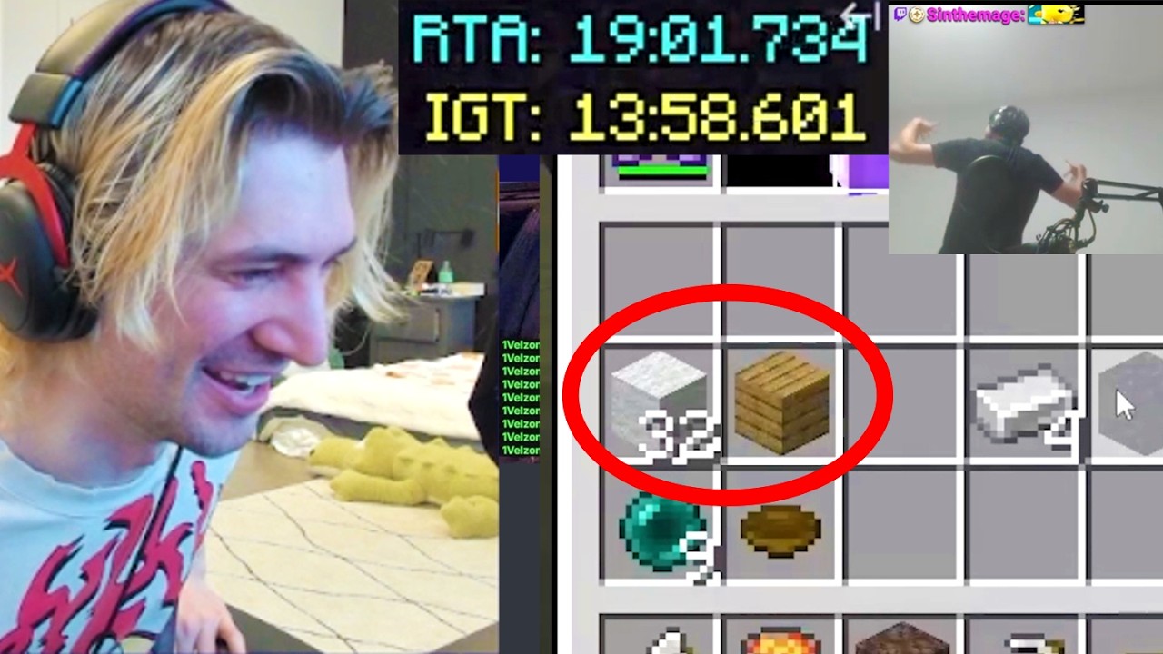 Forsen Throws Record MC Speed-running seed...