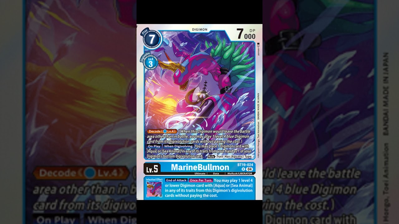 MarineBullmon Is BROKEN! Digimon TCG's NEW Blue Staple!
