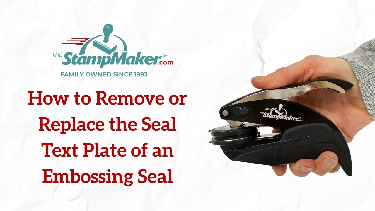 How to Remove or Replace the Seal Text Plate of an Embossing Seal