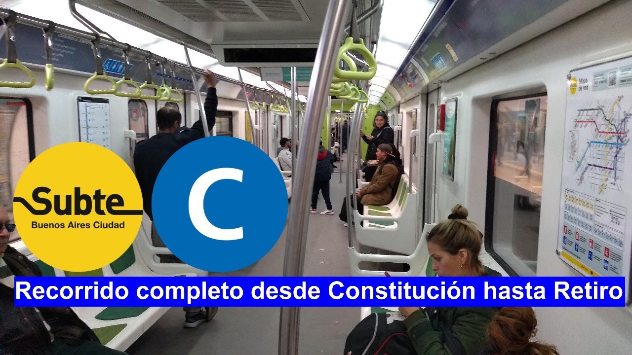 Subte Línea C, recorrido completo desde Constitución hasta Retiro