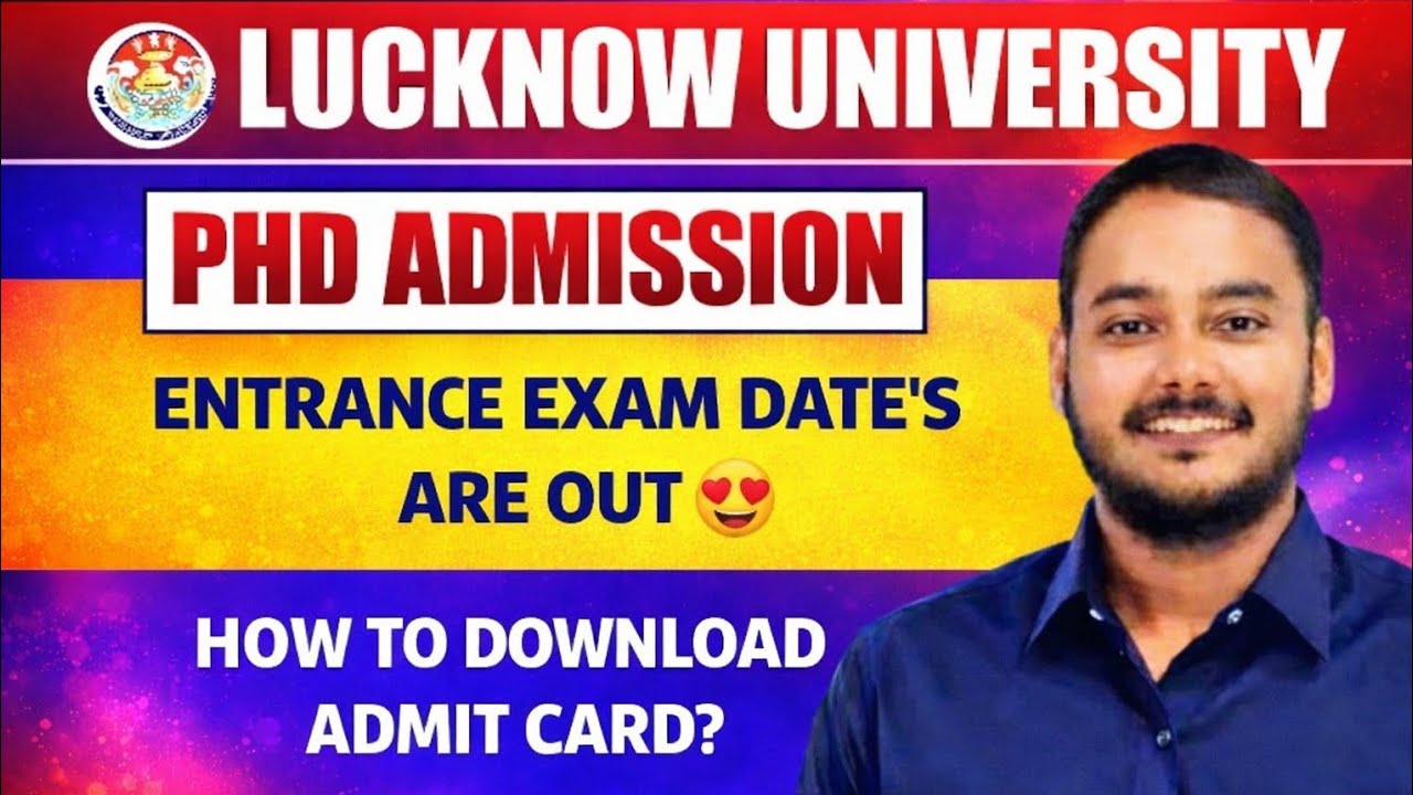 Lucknow University PhD Entrance Exam Date Out 😍 | Lucknow University News #admission