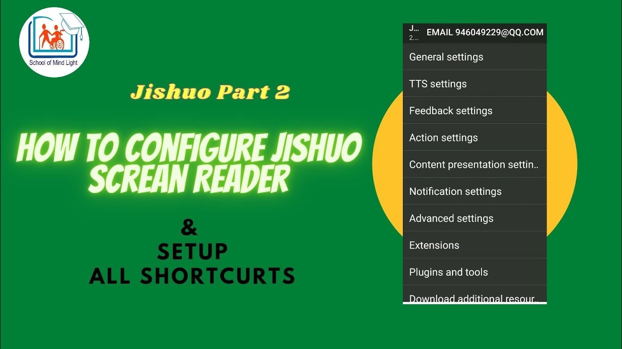 #Jishuo_2 How to Configure #JishuoScreanReader & Setup its Shorcuts  on your Smartphone in Bangla