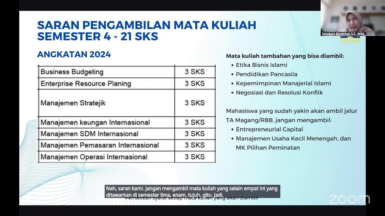 Sosialisasi Key In dan Saran Pengambilan Mata Kuliah