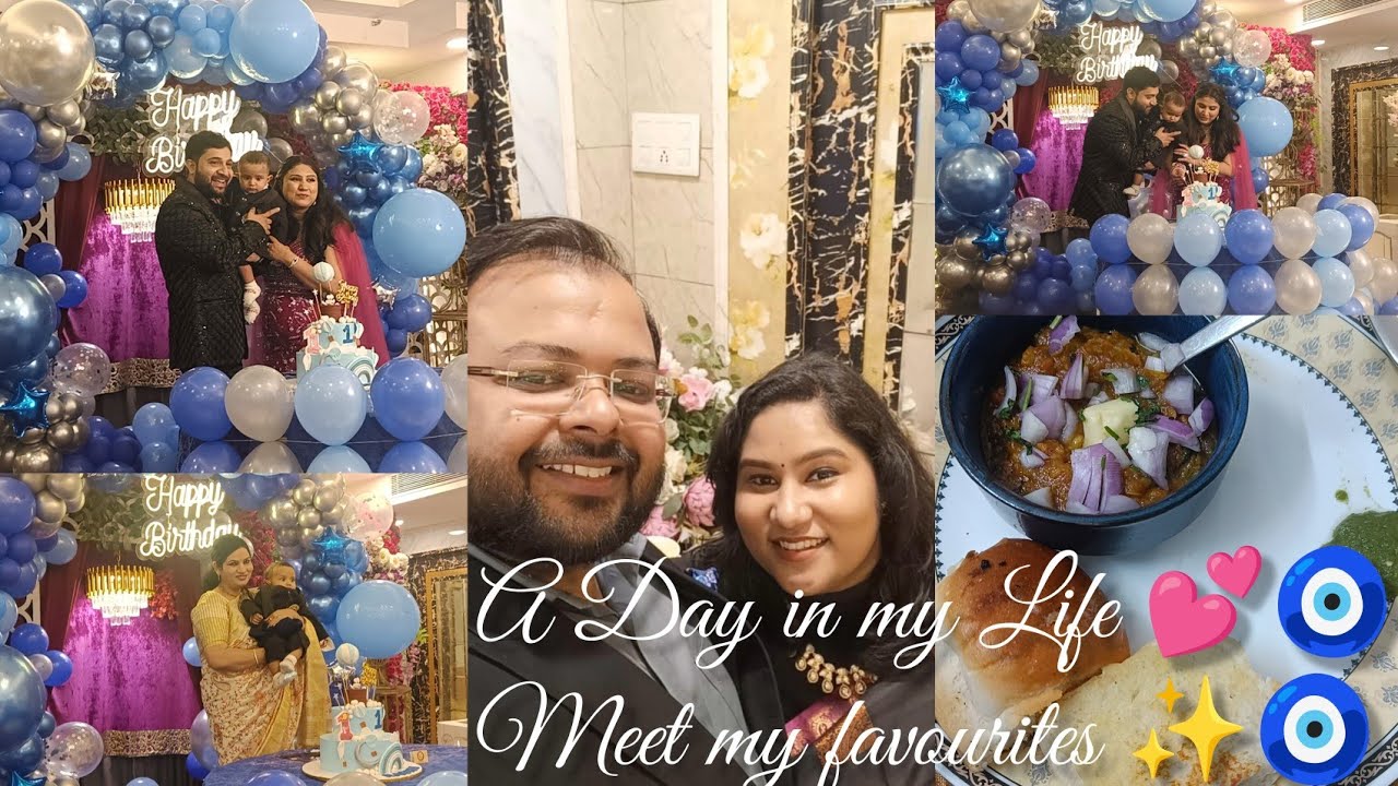 First Birthday Celebration of my Nephew 🥳🎉|| ADay in my Life🌸 || pav bhaji at home😋|| couple goals🧿😂