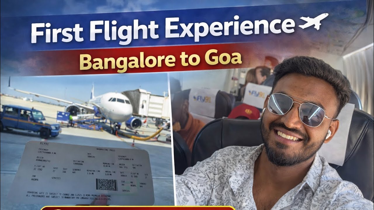 Kempegowda Airport to Goa ✈️ | My First Flight Journey Experience | Fly91
