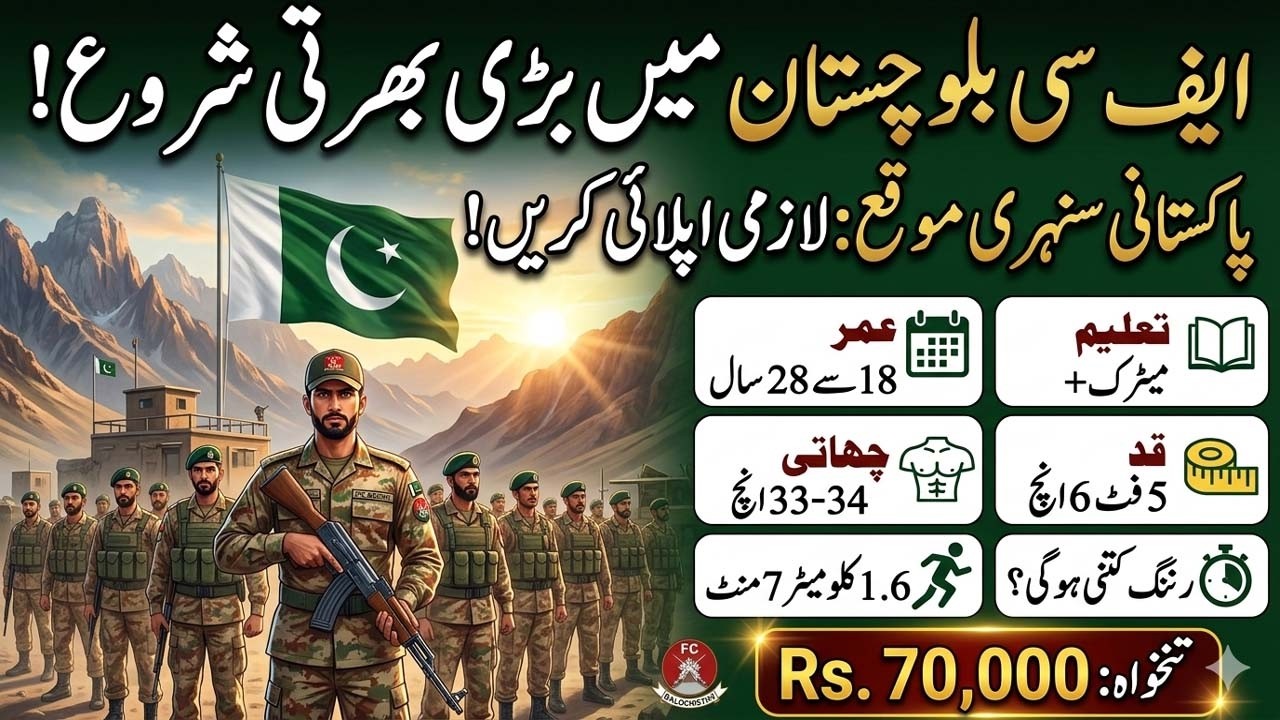 FC Balochistan Jobs 2026      Frontier Corps New Vacancies   Apply Now Pakistan Me Latest Govt Jobs