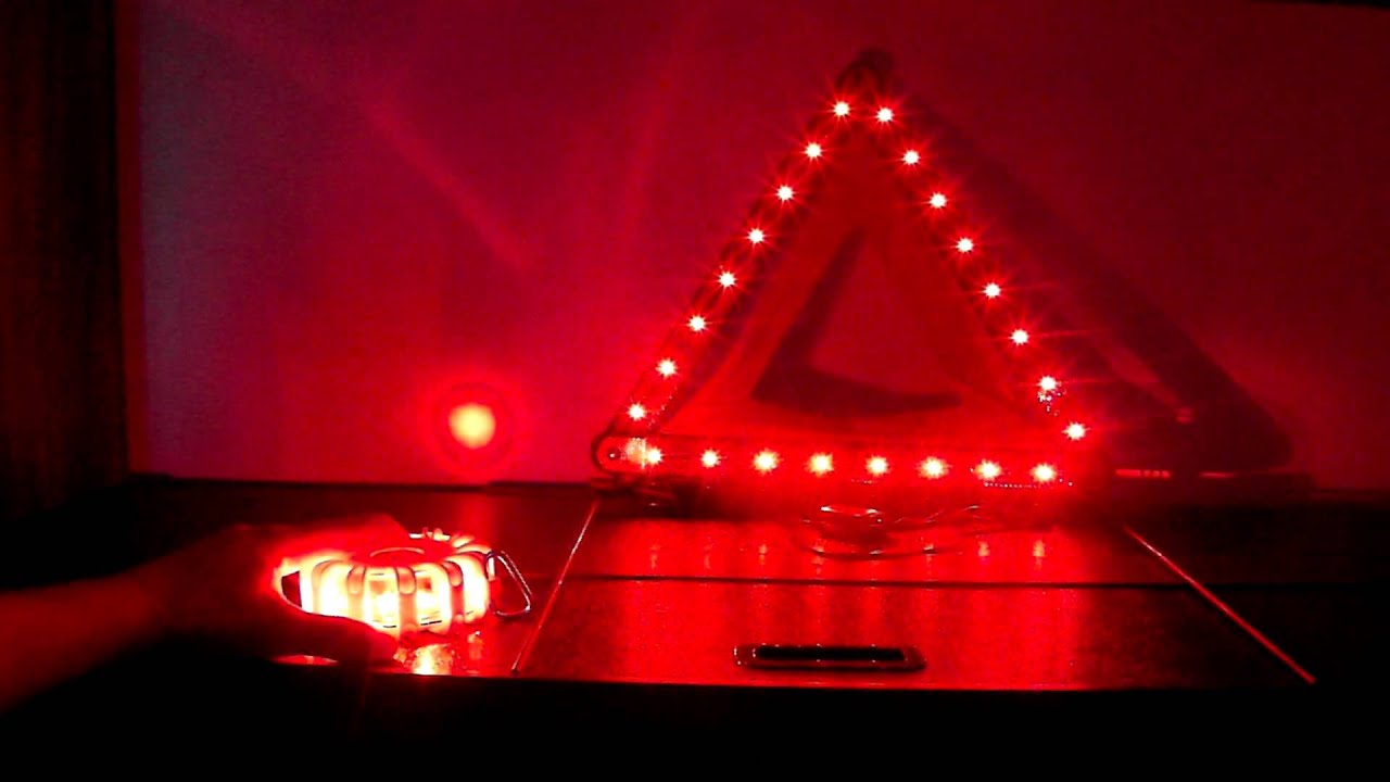 Kunzer LED Warnleuchte mit selbstgemachten LED Warndreieck