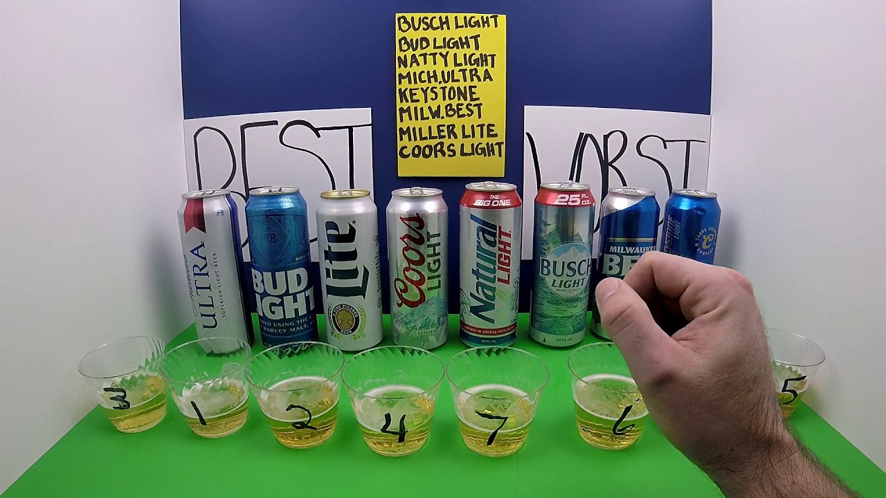 Pick your poison dual  Light Beer blind taste test.