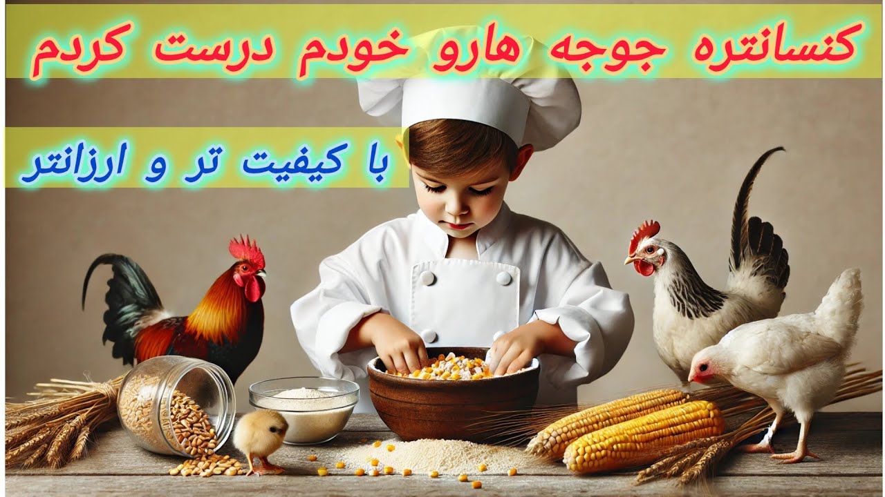 ساخت کنسانتره دست ساز با ترکیب ذرت و سویا برای جوجه بومی