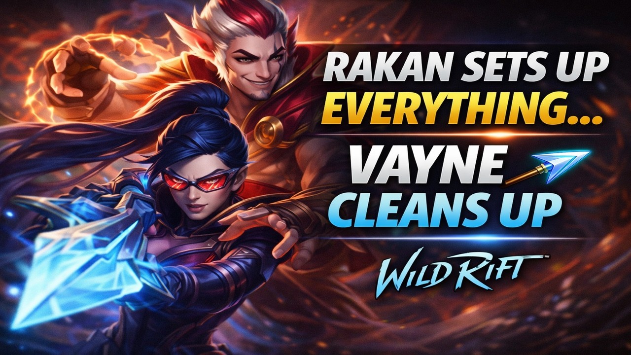 VAYNE + RAKAN DRAGON LANE IS UNFAIR 😳 | Wild Rift (Arctic Arrow)