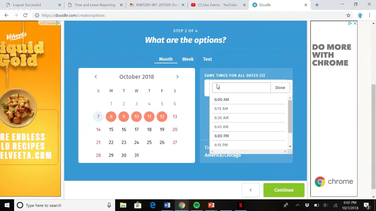 Scheduling Group Events using Doodle