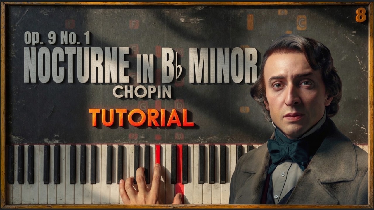NOCTURNE IN B FLAT MINOR (op. 9 no. 1) by Chopin | Piano Tutorial (Part 1) Slow and Detailed