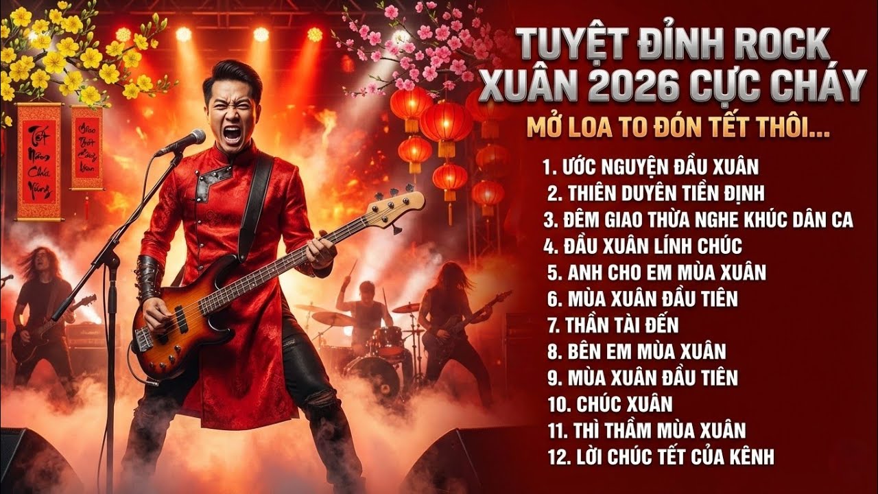 TUYỂN TẬP NHẠC ROCK XUÂN 2026 SÔI ĐỘNG HAY NHẤT | Nghe là thấy Tết đến | Mở to cùng đón Xuân