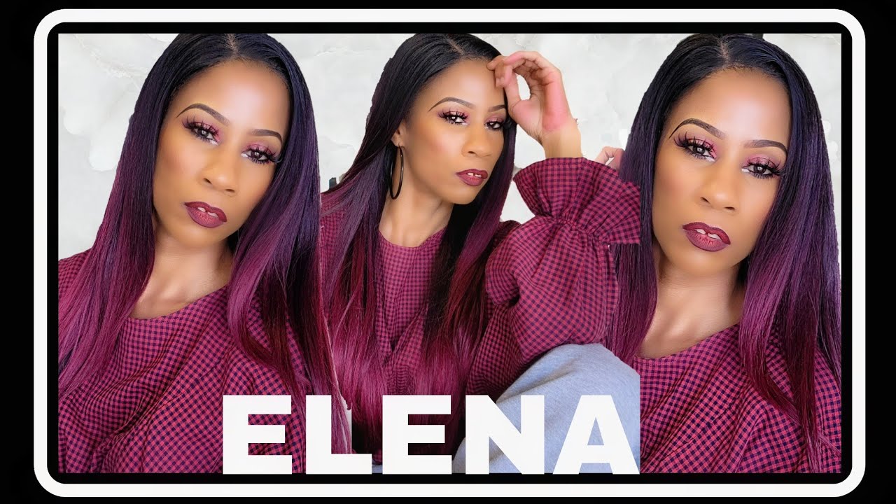 FRESH SILK PRESS ANYONE? BOBBI BOSS MLF-479 ELENA SYNTHETIC 13X7 LACE FRONT WIG.