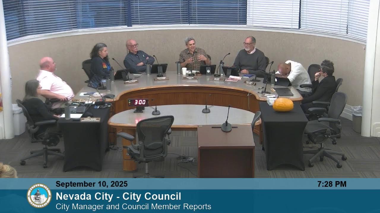 Nevada City - City Council Meeting September 10, 2025